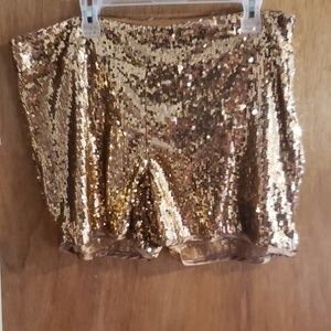 Gold sequin short